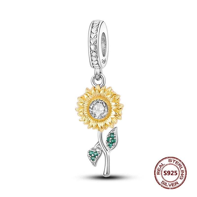 925 Sterling Silver Strawberry Turtle Owl Charm Beads Suitable For Original Bracelet Women DIY Jewelry Making Birthday Gifts