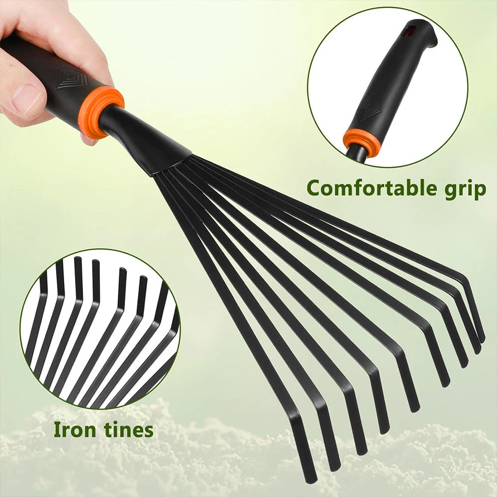 Garden Hand Tool Set - Stainless Steel Trowel Transplanter Cultivator for Planting, Weeding,  Flowers Gardening with Ergonomic