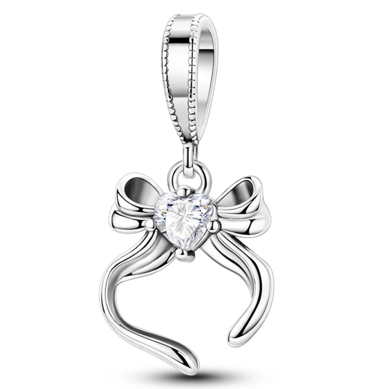 Hot Sale Charms Beads 925 Sterling Silver Pink Perfume Bottle Letter Luminous Firefly Tarot Card Beads Fit DIY Bracelets Jewelry