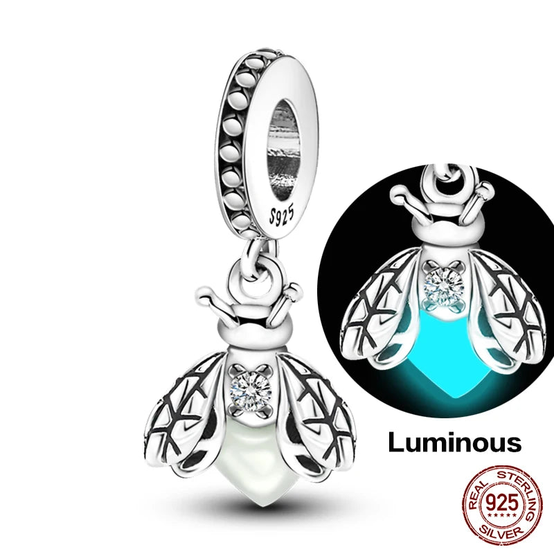 Fit Qikaola 925 Original Bracelet Fashion Bee Astronaut Eiffel Tower 925 Silver Charms Beads Fine DIY Birthday Jewelry For Women