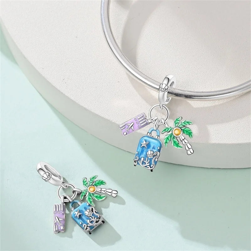 925 Sterling Silver Crab Beach Ocean Vacation Beads 3mm DIY Holiday Fine Jewelry Gift Making