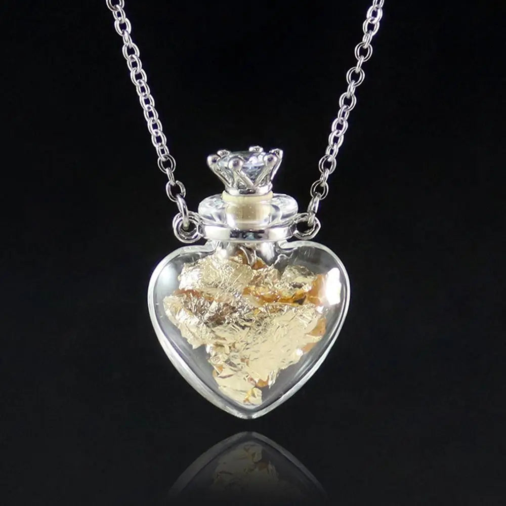 Natural Dandelion Pendant Necklace New Design Ball Transparent Glass Pendant Wishing Bottle Necklace Handmade Fashion Jewelry