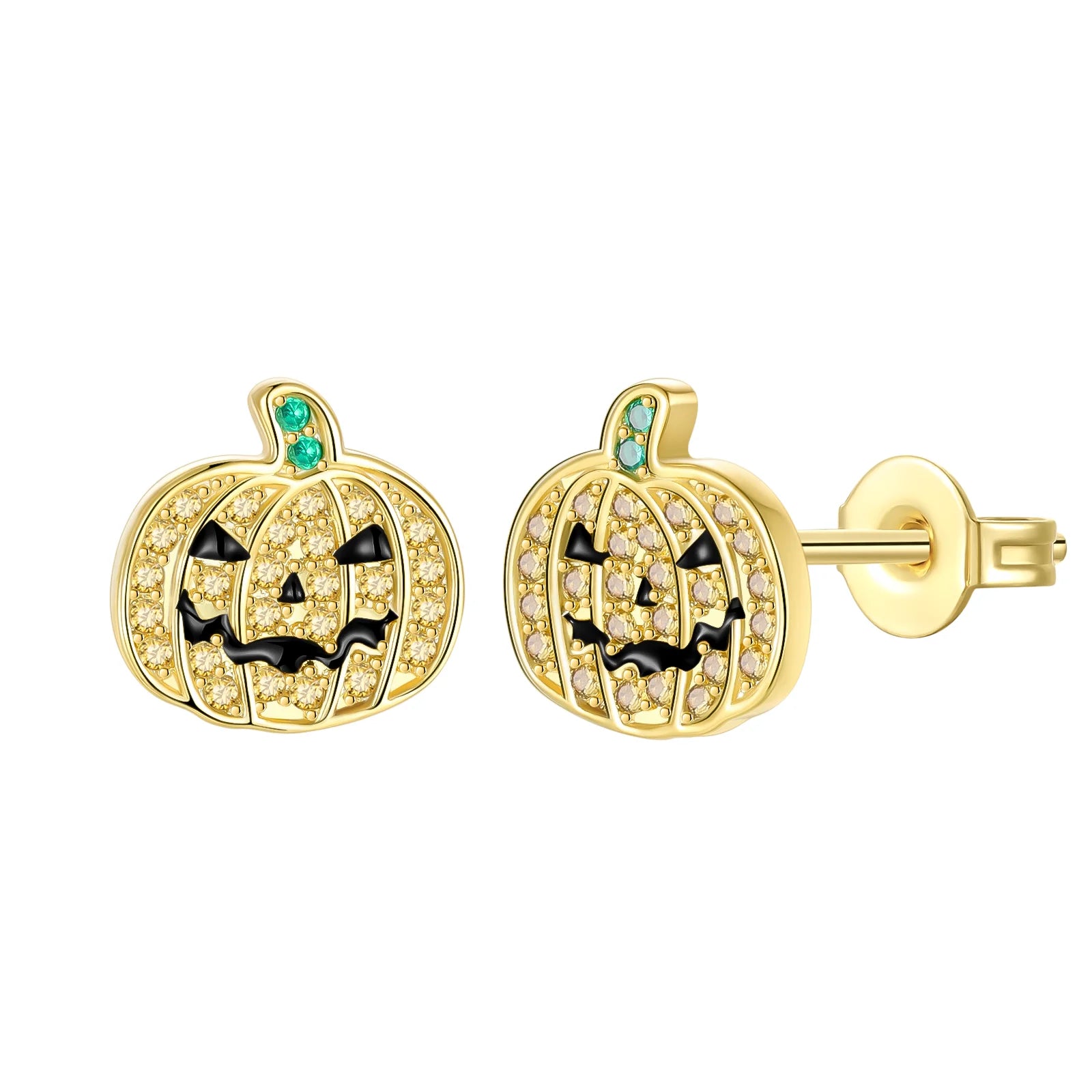 Original 925 Sterling Silver Halloween Charms Pumpkin Skull Witch Ghost Bead Earrings Pendant Fit Bracelet Necklace Jewelry
