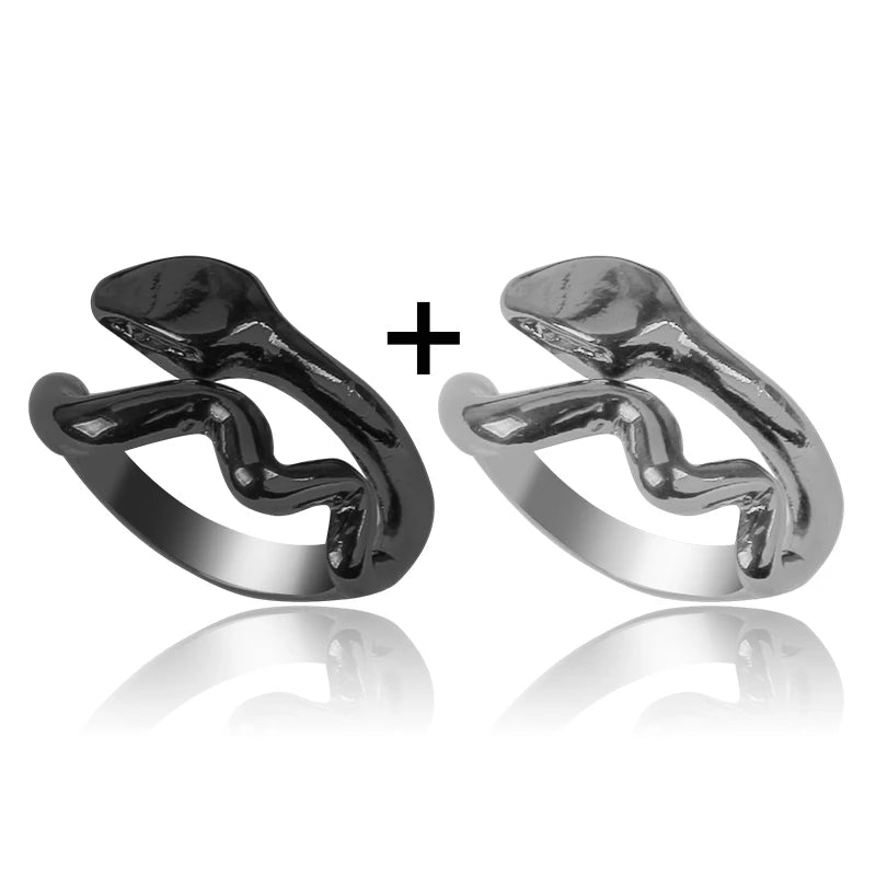 Punk Alien Ring Alloy Men's and Women's Jewelry Halloween Party Birthday Gift Fashion Decoration Finger Accessories 2024 trend