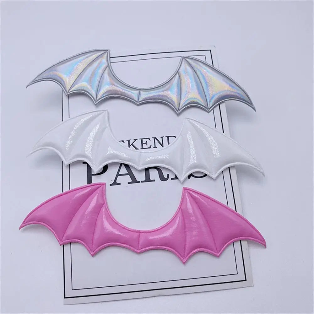 1/15Pcs 14.5*4CM Halloween Costume Fabric Demon Bat Wings Leather Patch Padded