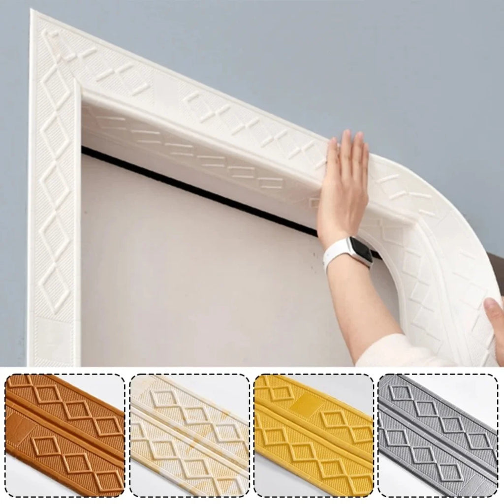 1PC 2.3m/90.55inch Stickers Self Adhesive Wall Trim Line Skirting Border Home Room Decoration Bedroom