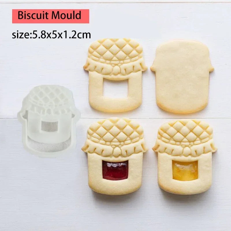1PC Jam sandwich biscuit cutting machine Soft Candy Decorative Biscuit Mold   Baking cookie mold Baking products