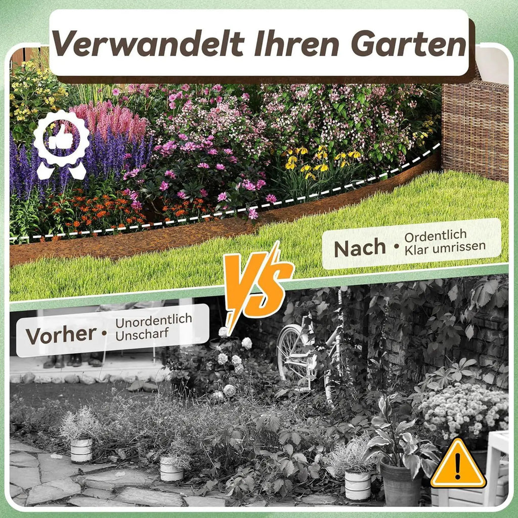 10M Garden Fence Garden Grass Lawn Edge Border Fence Ground Fence Combined with Pastoral Gardening Lawn Fence Landscapes Decor