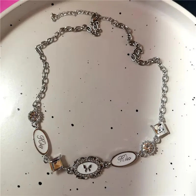 Y2K Cat Claw Star Heart Pendant Plush Leopard Bone Choker Charms Necklaces For Women Goth Aesthetic Accessories Grunge Jewelry