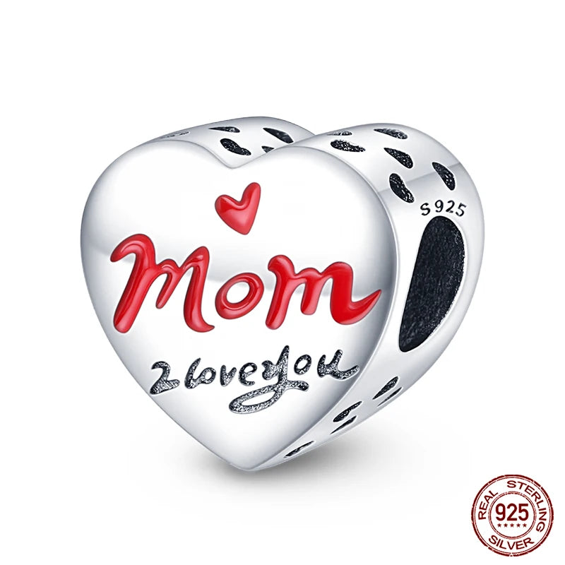 925 Sterling Silver Romantic Heart Series Charms Beads Fit Qikaola 925 Original Bracelet DIY Mother's Day Jewelry Gifts