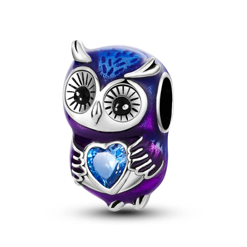 Hot Sale Charms Beads 925 Sterling Silver Pink Perfume Bottle Letter Luminous Firefly Tarot Card Beads Fit DIY Bracelets Jewelry