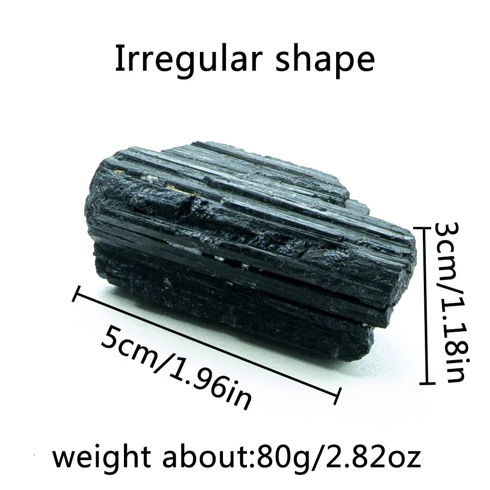 180g Natural Black Tourmaline Gravel Raw Ore Fine Crystal Mineral Specimen Healing Collection Eliminates Magnetic Gifts