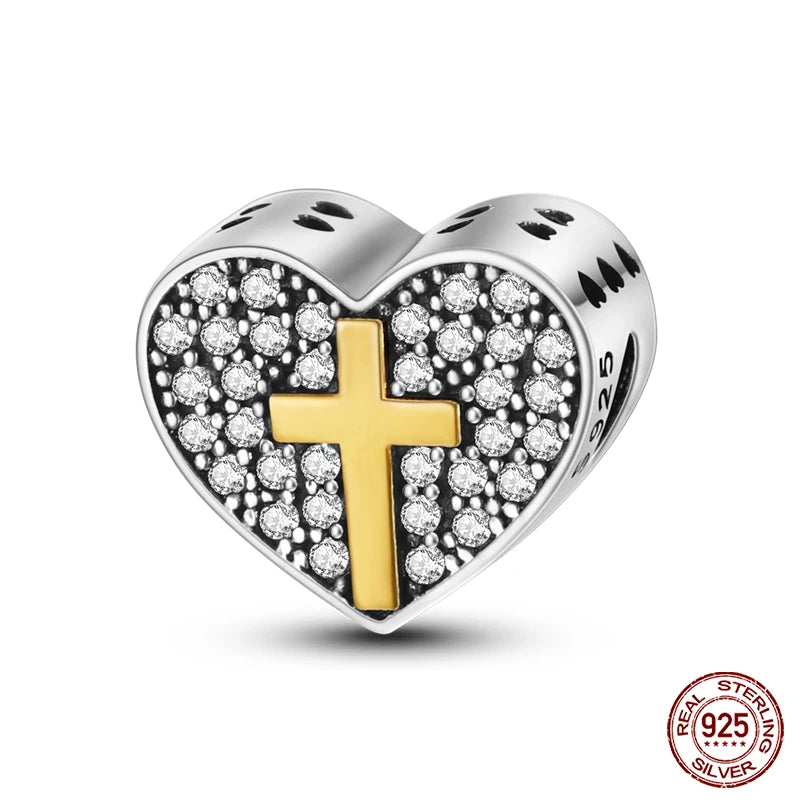 925 Sterling Silver Romantic Heart Series Charms Beads Fit Qikaola 925 Original Bracelet DIY Mother's Day Jewelry Gifts