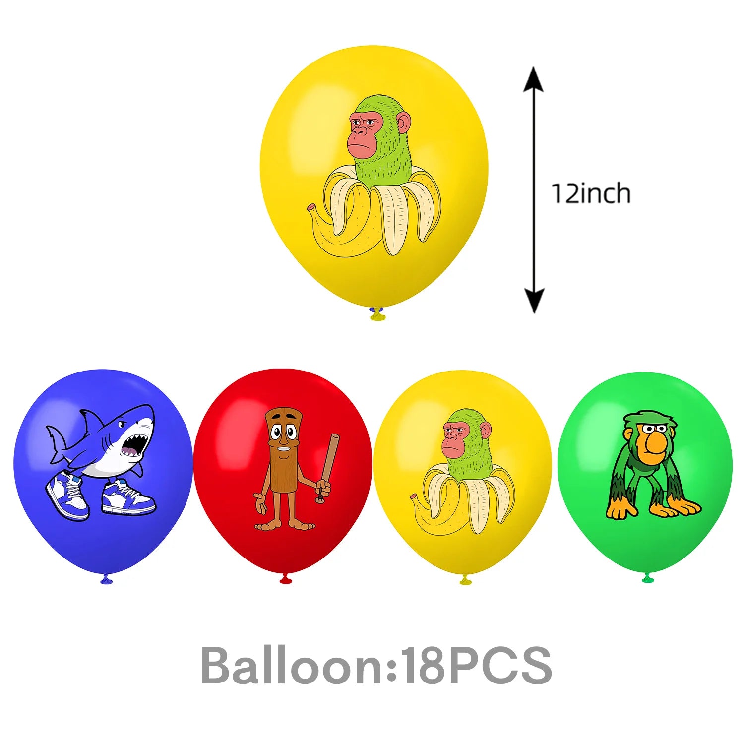 New Italian Brainrot Tablecloth Decorations Tung Tung Sahur Tralalo Theme Table Cover Tableware Set for Kids Birthday Party Gift