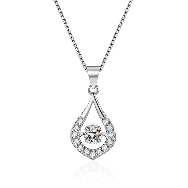 925 Sterling Silver Necklace Pendant Zircon High Quality Chain For Women Luxury Fashion Wedding Engagement Jewelry Party Gifts