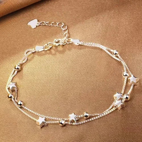 ALITREE 925 Sterling Silver Fashion Multiple Styles Bracelet Chain For Women Engagement Wedding Party Beautiful Jewelry Gift