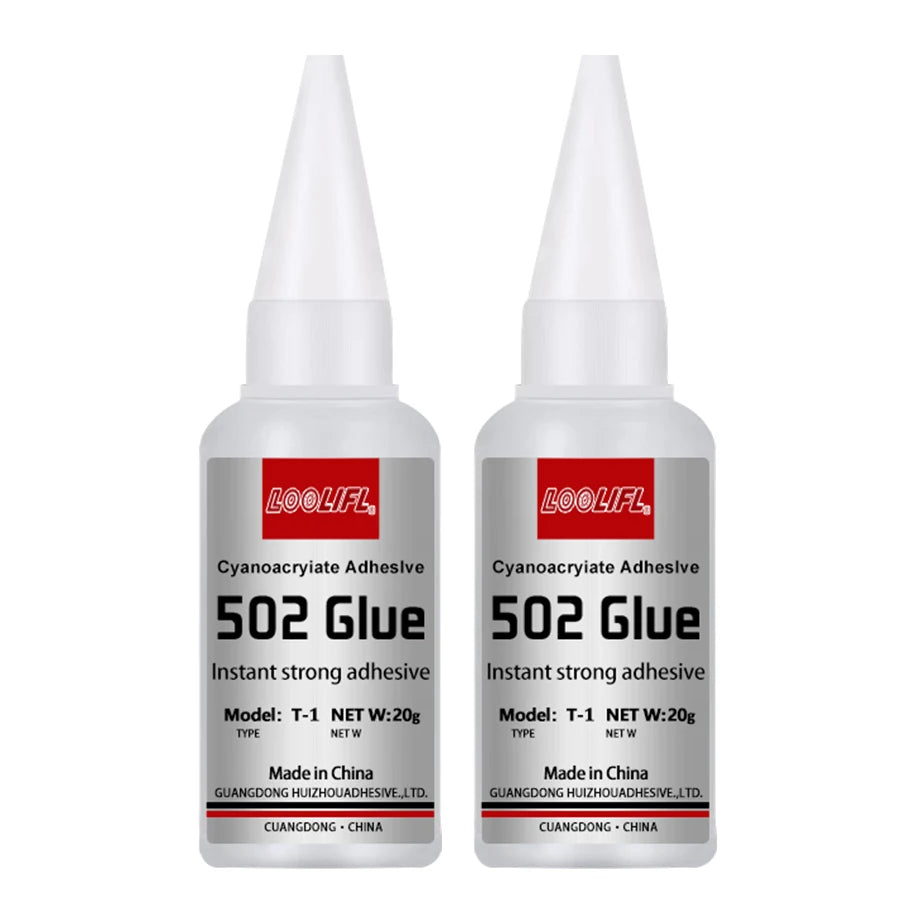 LOOLIFL 1-5pcs 502 Super Glue Instant Quick-drying Cyanoacrylate Adhesive Leather Rubber Wood Metal Strong Bond Liquid Glue Tool