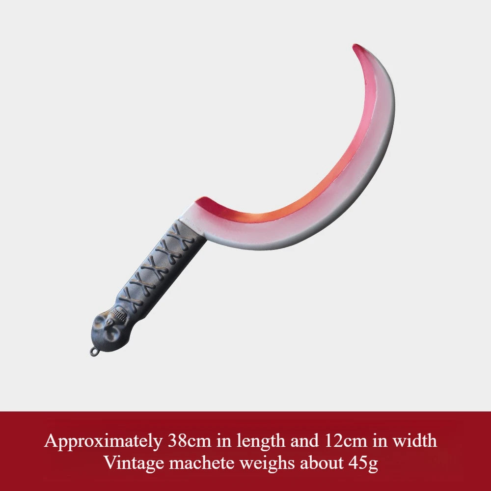 1pcs Halloween Fake Bloody Weapons Plastic Knife Axe Sickle Halloween Costume DIY Cosplay Props Decor Simulation Plastic Knife