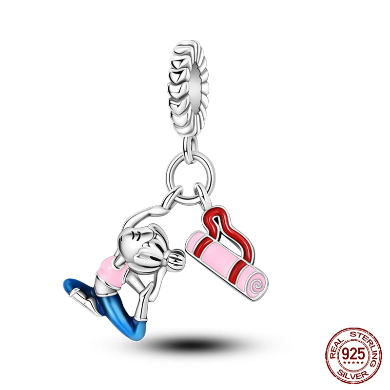 Luminous Bulb Charms Fit Qikaola Original Bracelet 925 Sterling Silver Colorful Balloon House Tram Charms Beads DIY Jewelry Gift