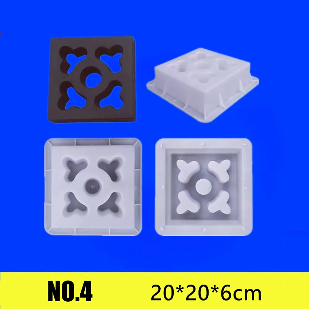 Home Garden Floor Road Cement Hollow Brick Path Mold  Reusable DIY Plastic Decorative Openwork Garden Background Wall Mold
