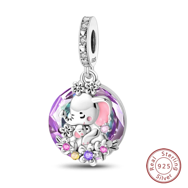 Fit Qikaola 925 Original Bracelet Fashion Bee Astronaut Eiffel Tower 925 Silver Charms Beads Fine DIY Birthday Jewelry For Women