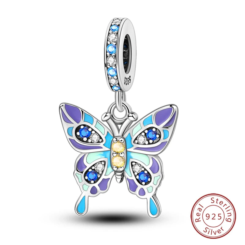 100% Real 925 Sterling Silver Classic Devil's Eye Charms Beads For Women Fit Original Qikaola Bracelets Fine DIY Jewelry Making