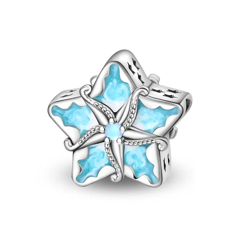 Ocean Trendy 925 Silver Dolphin Crab Boat Beach Charms Beads Fit 3mm Original Bracelets DIY Thoughtful Fine Jewelry Making Gifts