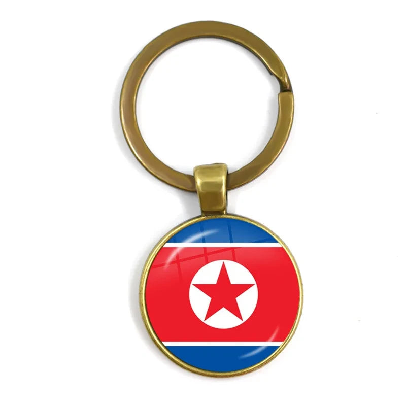 Iraq, Yemen, Nepal, Bangladesh, Maldives, Lebanon Flag Keychain 25mm Glass Keychain As a Gift To Friends  Gift