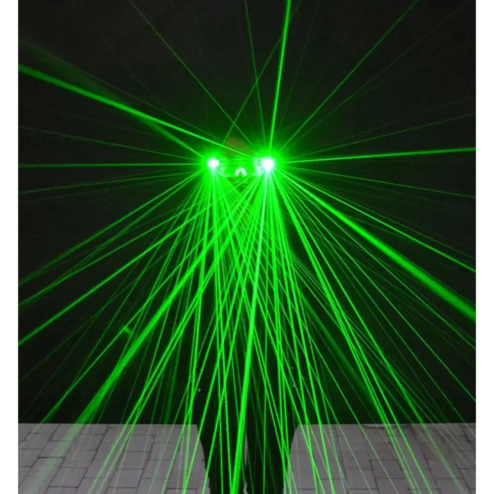 LED Green Laser Glasses - Ideal for Carnival Parties and Cosplay
