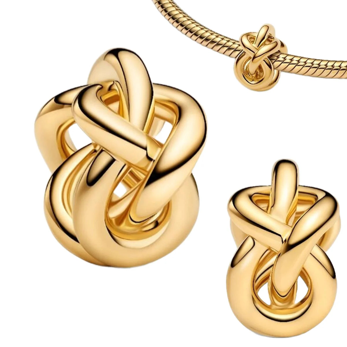 Pink Bow Ring Set Original 925 Sterling Silver Colorful Zircon Ring Earrings Bracelet Necklace Original DIY Women's Jewelry Gift