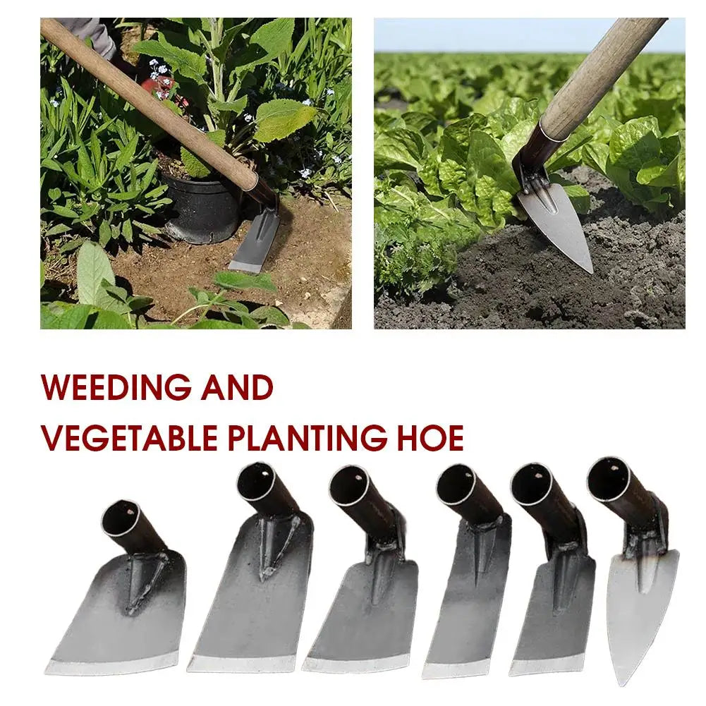 Garden Hoe Household Outdoor Farming Tools Forging Weeding Hoe For Digging Soil Planting Vegetables Flowers