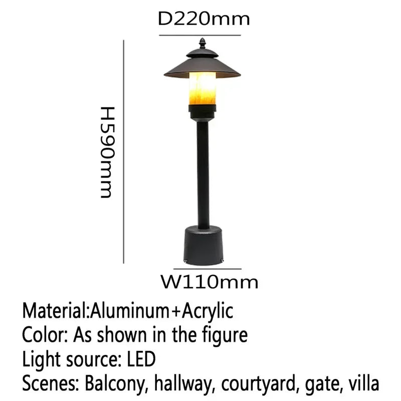 GISELLE Contemporary Outdoor Lawn Lamp LED Electric Waterproof Villa Garden Courtyard District Residential Quarters Lawn Lamp ﻿