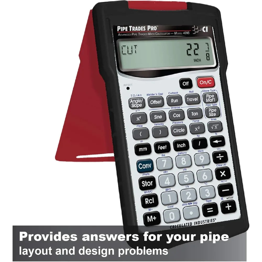 4095 Pipe Trades Pro Advanced Pipe Layout and Design Math Calculator Tool for Pipefitters, Steamfitters