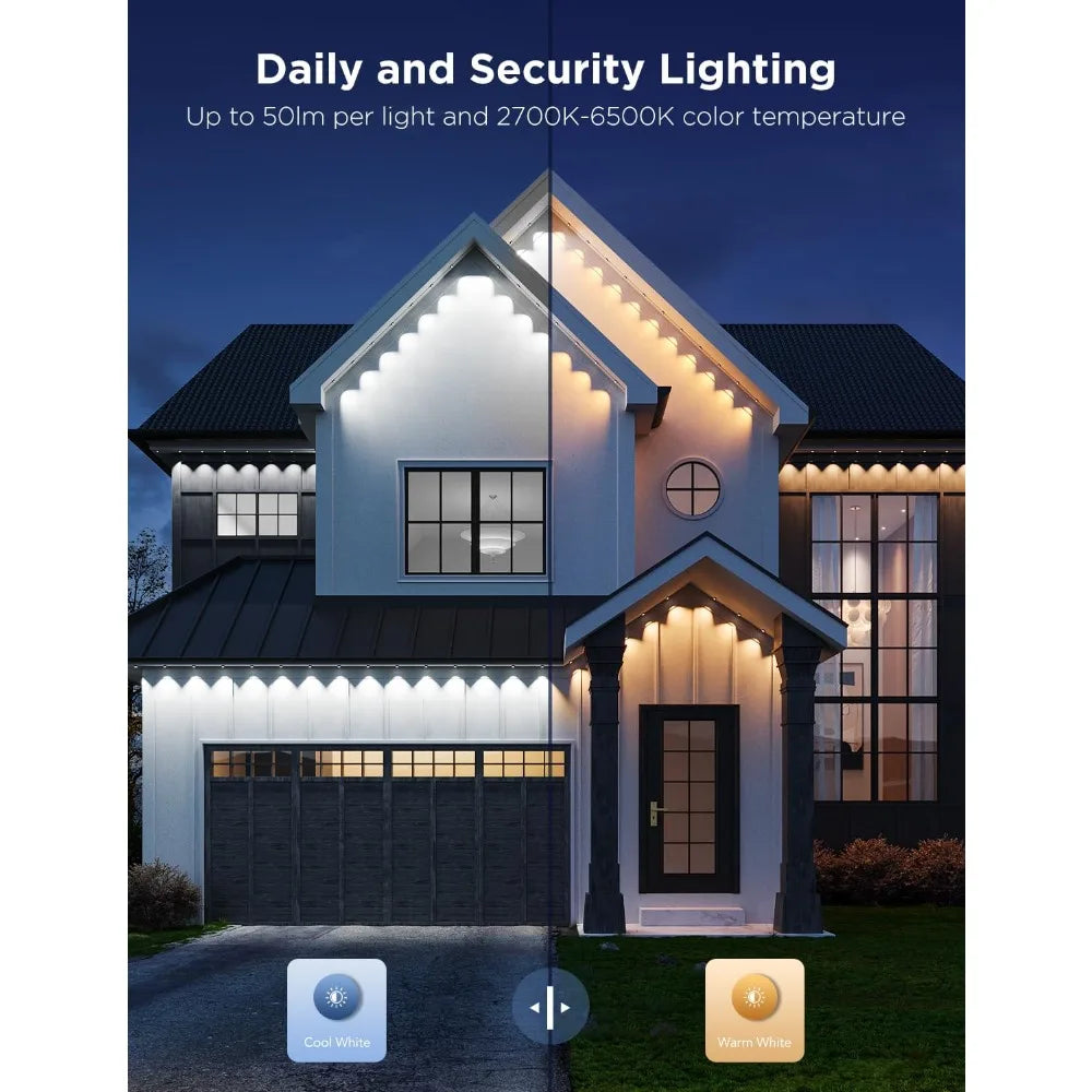 Hot-Sell!Permanent Outdoor Lights Pro,150ft w/90 RGBIC LED Lights for Daily and Accent Lighting,75 Scene Modes for Outdoor Decor