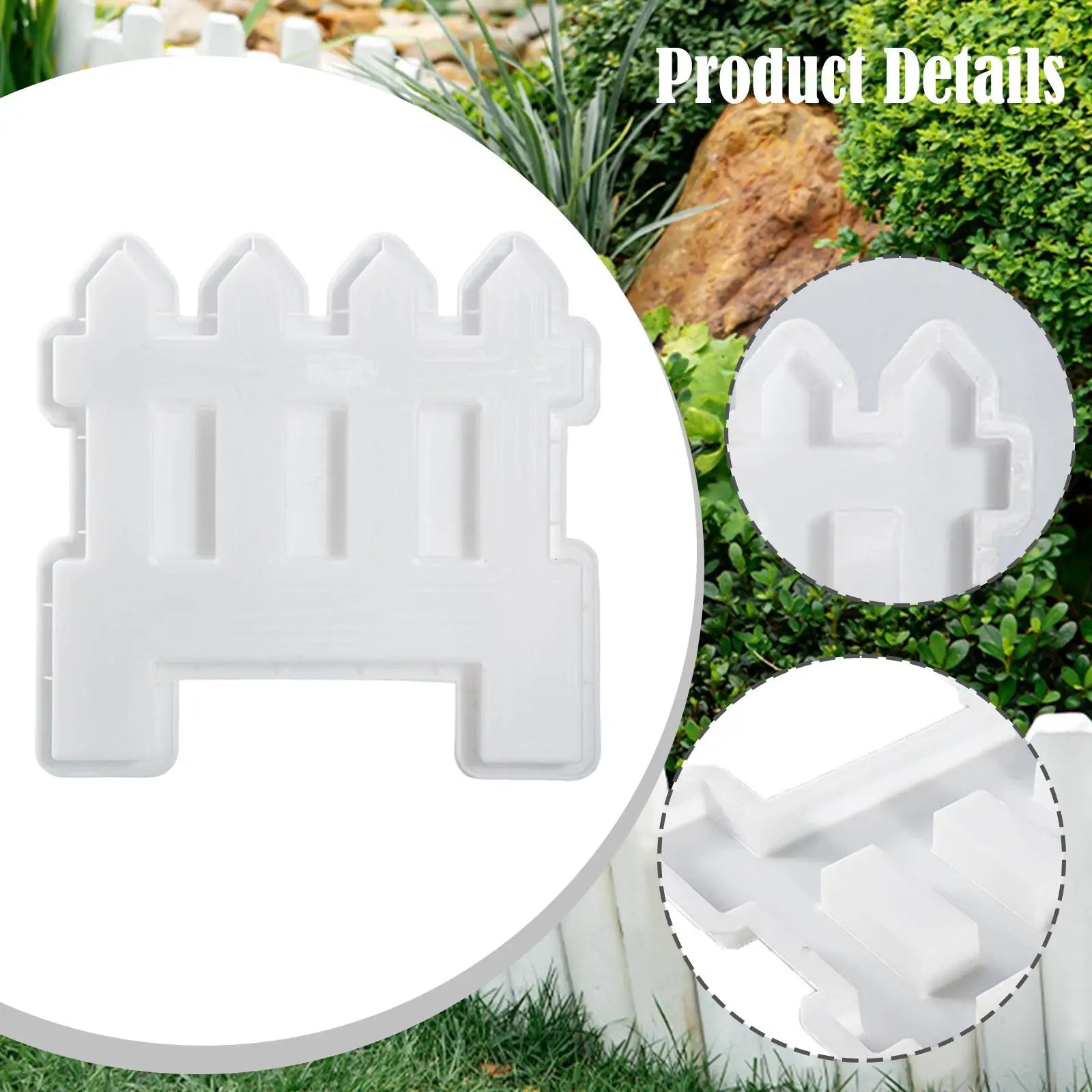 Garden Border Mould DIY Fencing Landscaping Decorative Resin Casting Reusable for Lawn Porch Terrace Roadside Flower Bed