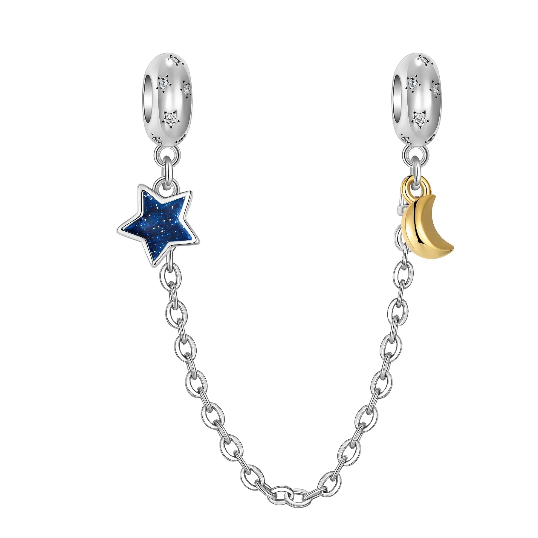 Hot Sale Original 925 Sterling Silver Star & Moon Charms Earrings Ring Beads Pendant Fit Bracelet Necklace DIY Fine Jewelry Gift