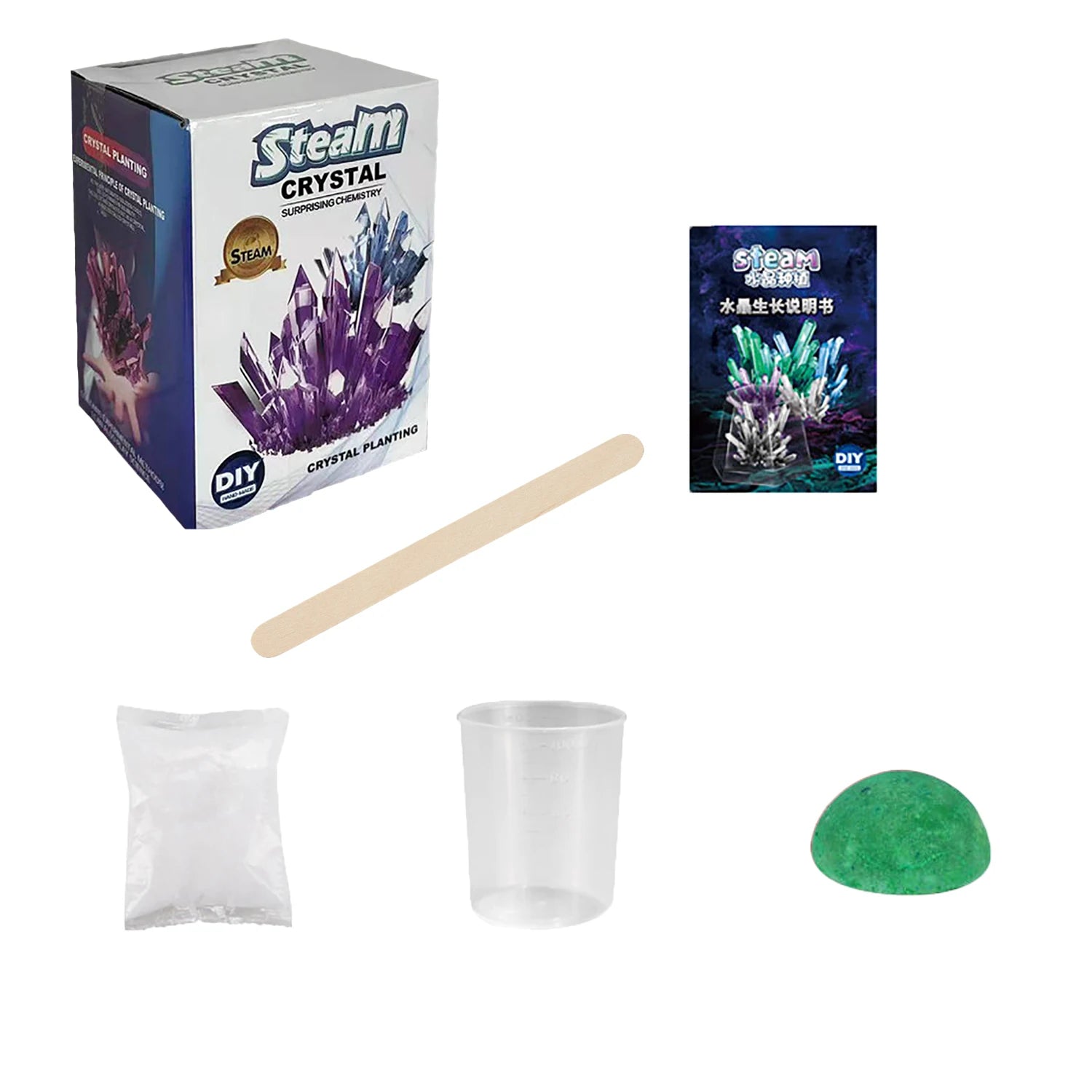 Crystal planting DIY scientific experiment set, fun parent-child communication, chemical experiment, crystallization principle