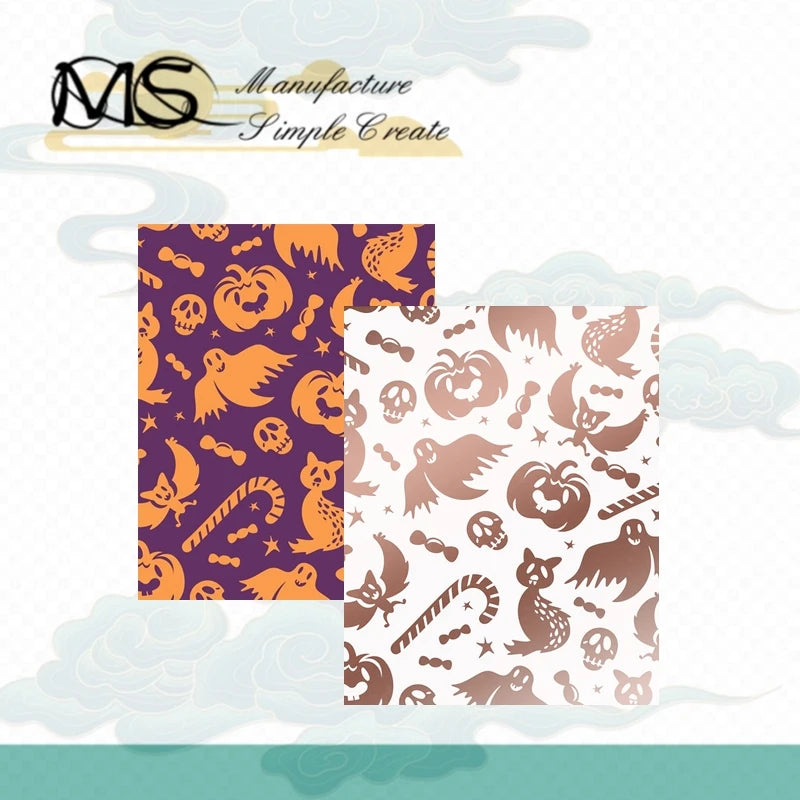 2025 Hot Foil Star Net Snow Pumpkin Halloween Christmas Background Scrapbooking Embossing Frames Card Craft Metal Cutting Dies