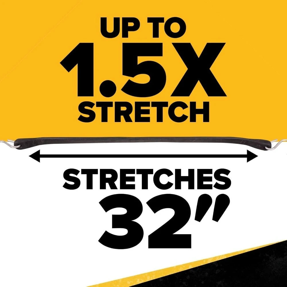 Free Delivery-21 Inch Rubber Bungee Cords with S-Hooks (50 Pack), 32 Inch Stretch, Rubber Tarp Straps with Hooks for Flatbed