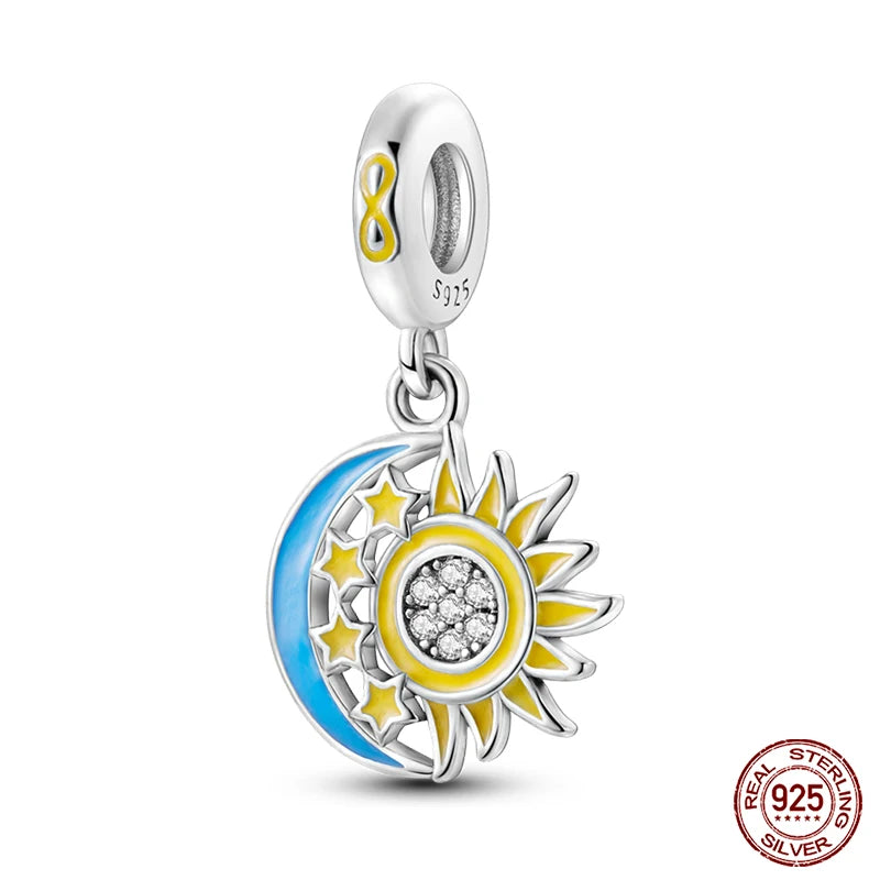 Fit Qikaola 925 Original Bracelet Fashion Bee Astronaut Eiffel Tower 925 Silver Charms Beads Fine DIY Birthday Jewelry For Women