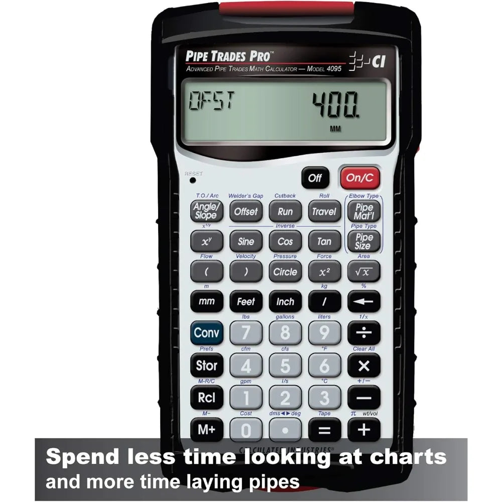 4095 Pipe Trades Pro Advanced Pipe Layout and Design Math Calculator Tool for Pipefitters, Steamfitters