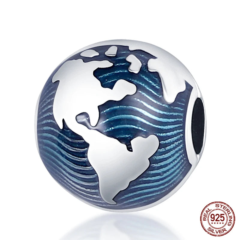 Original Ocean Series Fit 3mm Bracelet 100% Authentic 925 Sterling Silver Turtle Crab Mermaid Charm Beads DIY Jewelry Gift