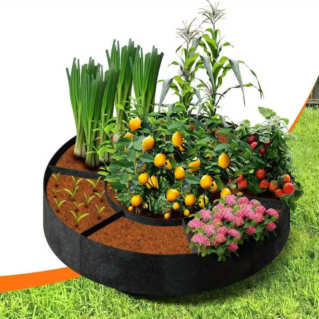 1 classic circular garden bed, lightweight freestanding circular planter, suitable for vegetables, herbs and all manner of plant