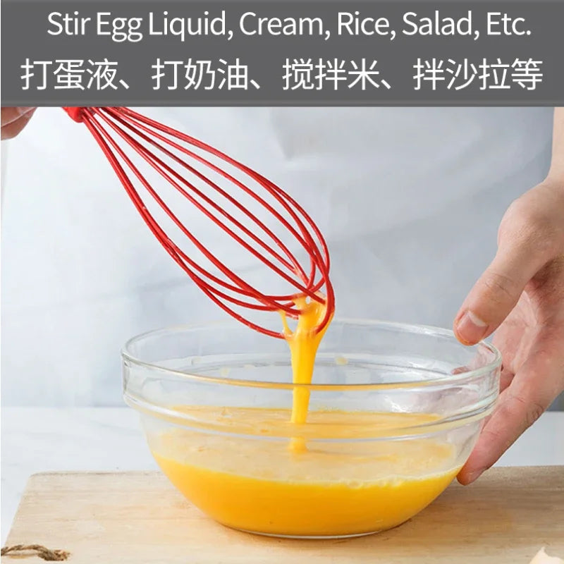 26/30cm Long Handle Hand Mixer Kitchen Household Egg Whisk Egg Stiring Milk Cream Hand Blender Baking Cooking Tool Accessories
