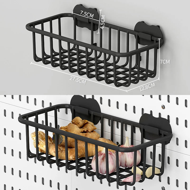 DIY Pegboard and Accessories, Multifunction Kitchen Organization, No Drill, Shelf, Wall Panels, Wall-Mounted Storage Rack