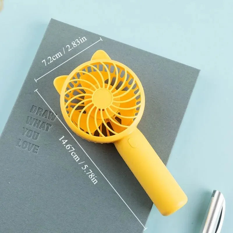 1pc Mini Handheld Fan Cooling Fans for Home Office Travel Outdoor and Camping Dropship AA Battery Operated Small Fan
