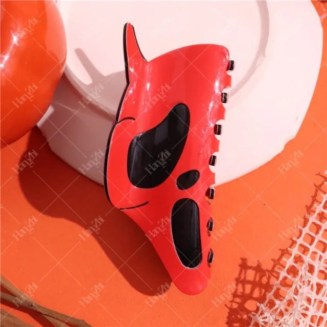 HANGZHI Dark Dragonfly Bat Spider Web Hair Clips Horror Exaggerates Halloween Hair Accessories for Women Kid New Funny Hairpin