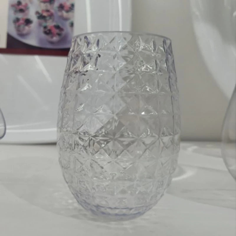 Wine Glasses Whiskey Cocktail Juice Drinking Plastic Cups - Unbreakable Reusable And Recyclable for Outdoor Pool Party Picnics