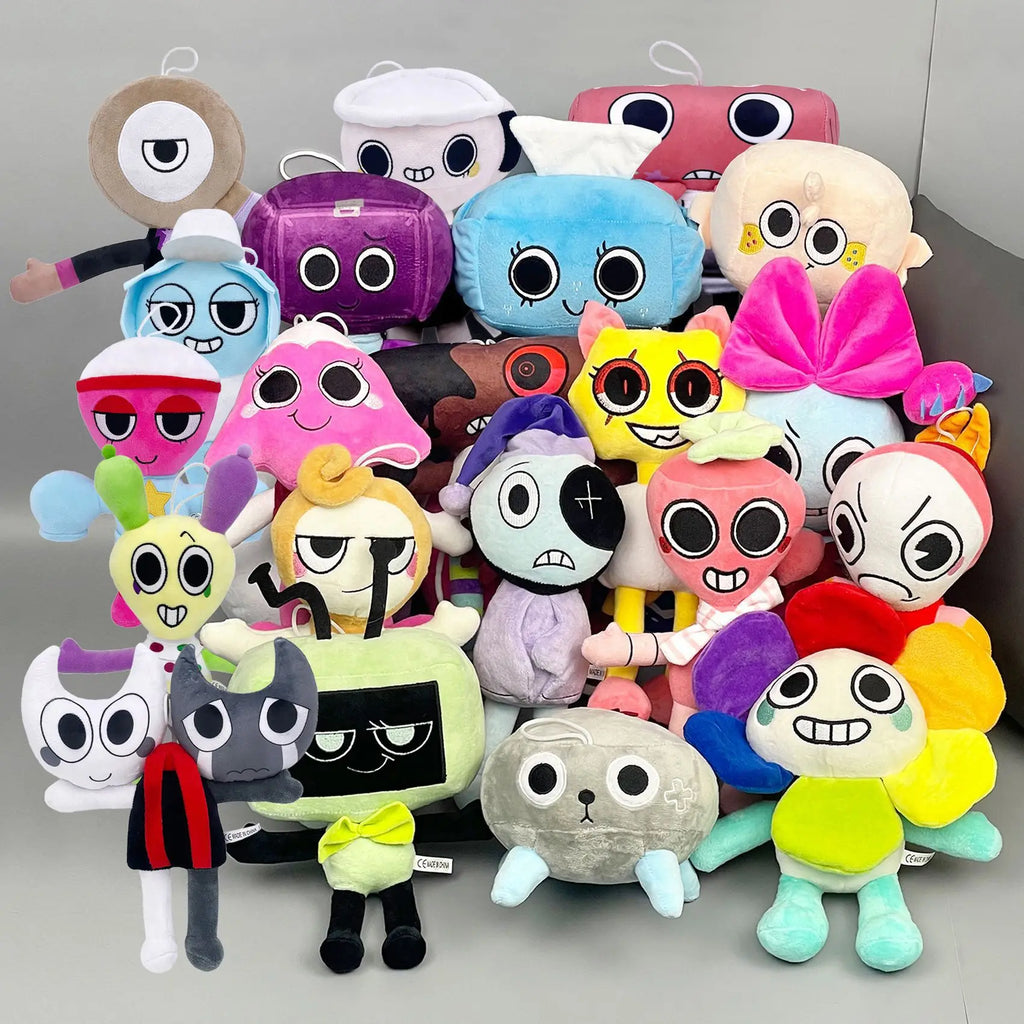 Dandy's World Plush Cute Dandy World Scrap Stuffed Horror Game Goob Pebble Plushie Soft Pillow Doll Children Gifts Doll