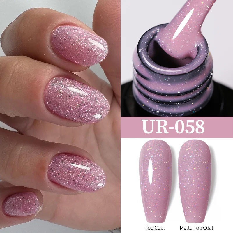 UR SUGAR 15ml Extension Nail Gel Polish Camouflage Nude Pink Semi Permanent UV Hard Gel Nails Finger Prolong Acrylic Varnish